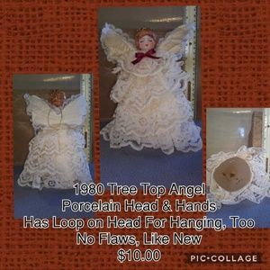 Serene Vintage Angel Tree Topper